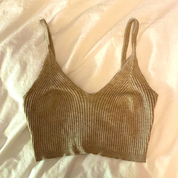 A short, soft and comfy tank top from Garage, size small.